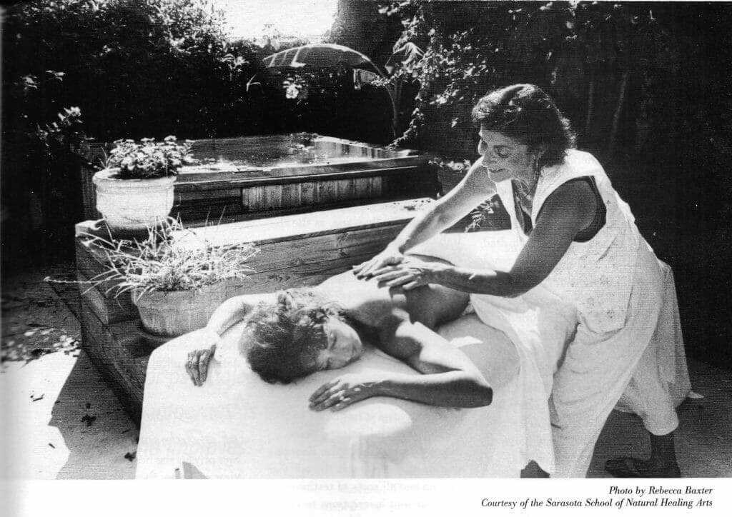 Photo of a woman receiving a massage